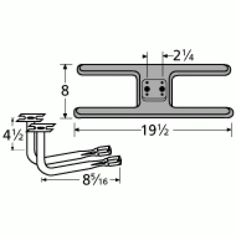 Sunbeam Cast Iron "H" Burner And Venturi Kit 3 Sunbeam Cast Iron "H" Burner And Venturi Kit