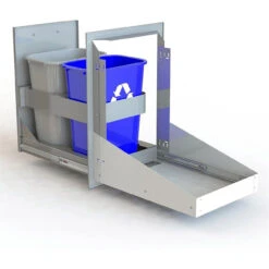 Alfresco Dual Stainless Steel Trash Receptacle Center - AXE-TC2 -Lynxie Shop Alfresco AXE TC2D 17228.1613419597.1500.1500