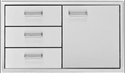 Delta 36" Heat Door, 3 Drawer Combo - DHDD363-B